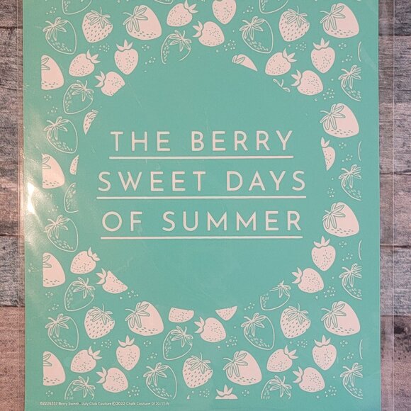 Berry Sweet Days of Summer ~ Reuseable silk screen stencil 8 1/2 x 11 - Picture 1 of 2